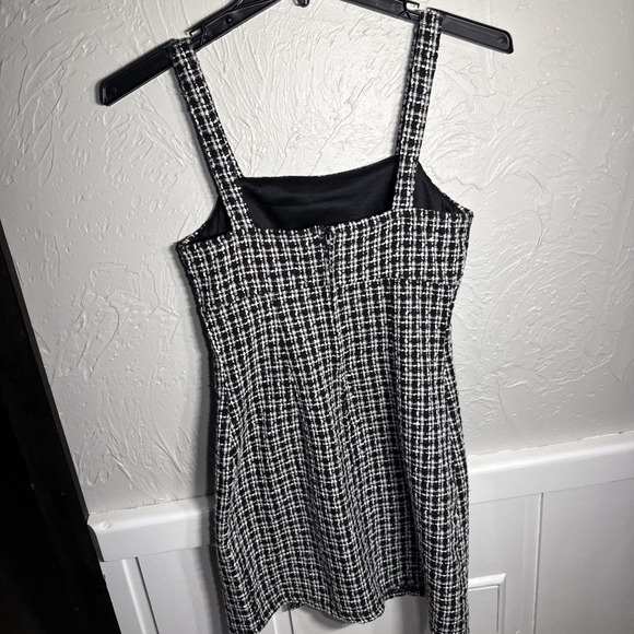 Miami Black & White Sheath Mini Dress WMN Small Y2K Preppy City Girl Tweed NWT - Picture 6 of 14